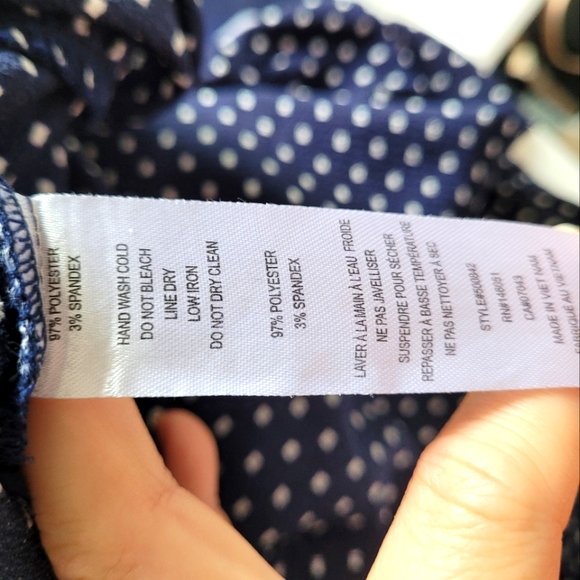 Monteau polka dot navy dress Size L - Picture 8 of 8